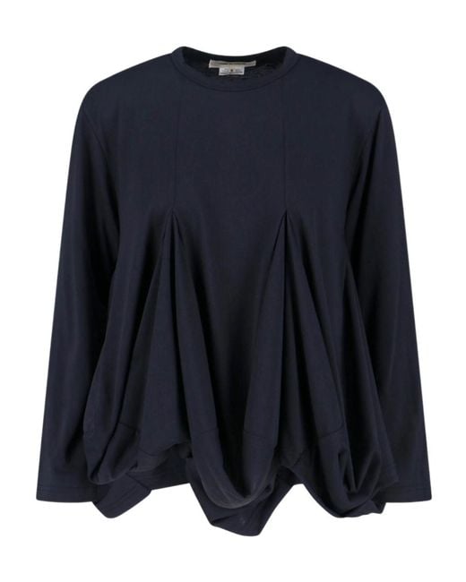 Comme des Garçons Blue Long-Sleeved Top