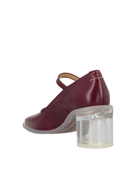 MM6 by Maison Margiela Purple Mary Jane Leather Shoes