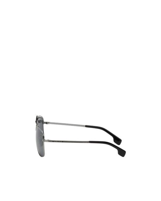 Versace Gray Focus Logo Sunglasses for men