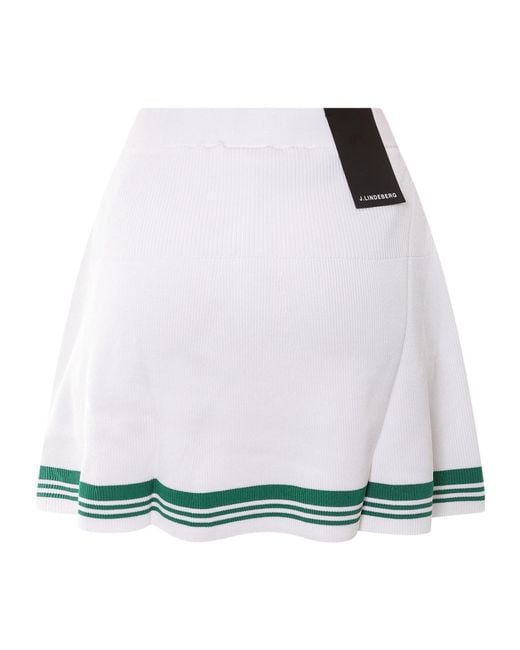 J.Lindeberg White Skirts Ribbed Hem