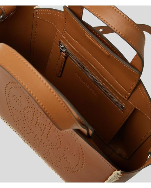 Karl Lagerfeld Brown Small K/Circle Bag