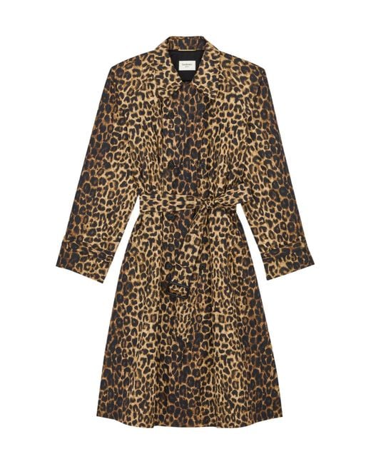 Saint Laurent Multicolor Long-Sleeved Trench Coat