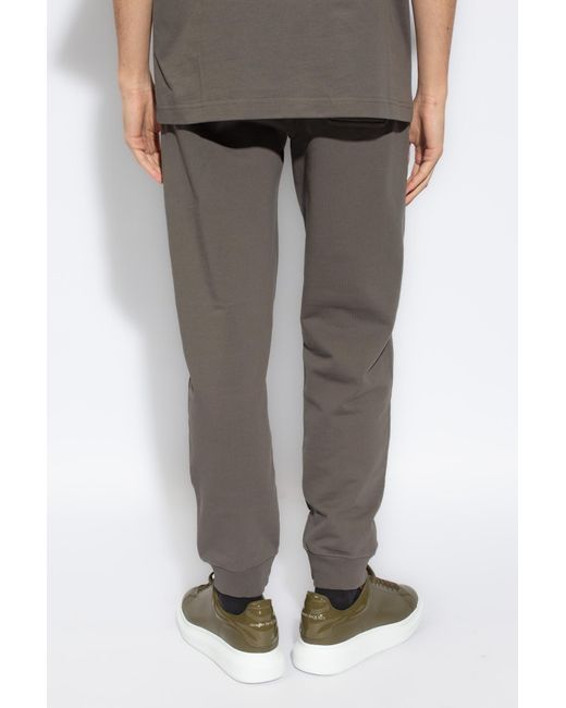 Helmut Lang Gray Logo Printed Sweatpants for men