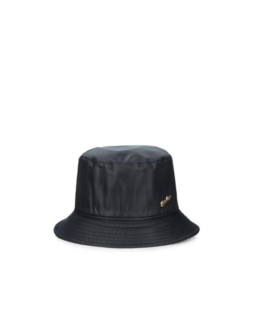 Borsalino Black Morgan Logo-Plaque Bucket Hat
