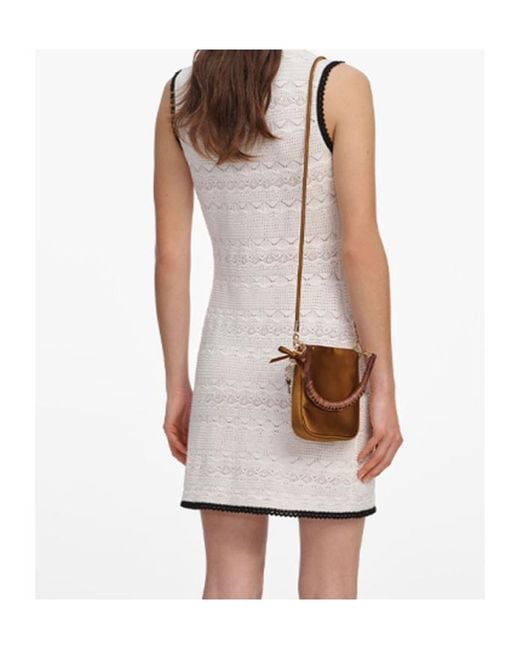 Self-Portrait White Knit Mini Dress
