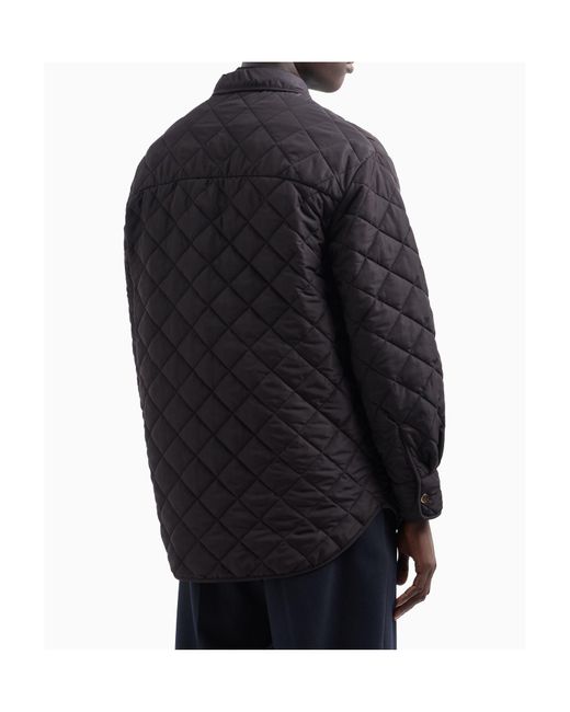 Emporio Armani Black Diamond Quilted Nylon Jacket for men