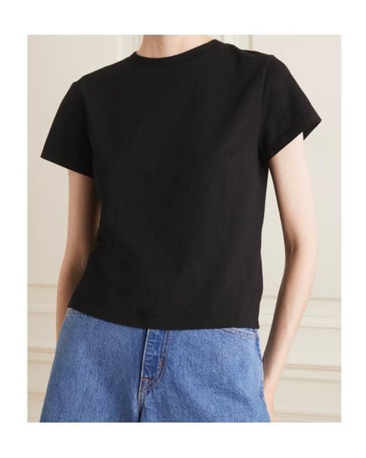 Re/done Black Basic Short-Sleeved T-Shirt