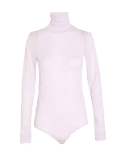 Maison Margiela Pink Vhigh-Neck Long-Sleeve T-Shirt