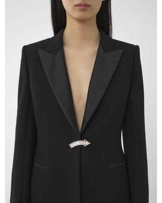 Chloé Black Chloé Embellished Tuxedo Jacket