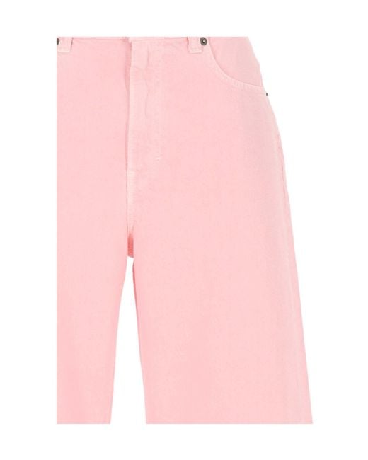 Haikure Pink Wide-Leg Jeans