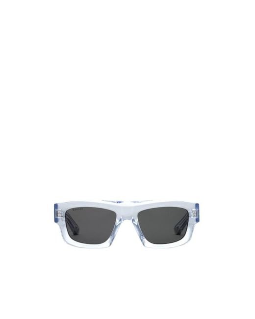 Gucci White Eyewear Rectangular Frame Sunglasses for men
