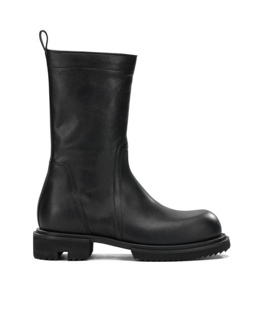 Rick Owens Black Creeper Gabe Combat Boots for men