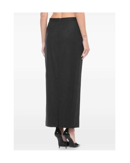 Antonelli Black Kefir Side Zip Maxi Skirt