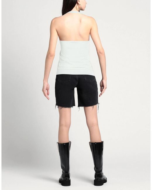 Brunello Cucinelli White Solid Color Sleeveless Cami Top