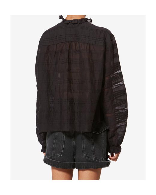 Isabel Marant Black Isabel Marant Étoile Peline Long-Sleeved Top