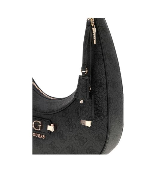 Guess Black Lindsey Hobo Bag