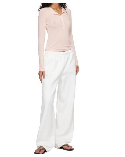 Skims White Translucent Elastic Blouse
