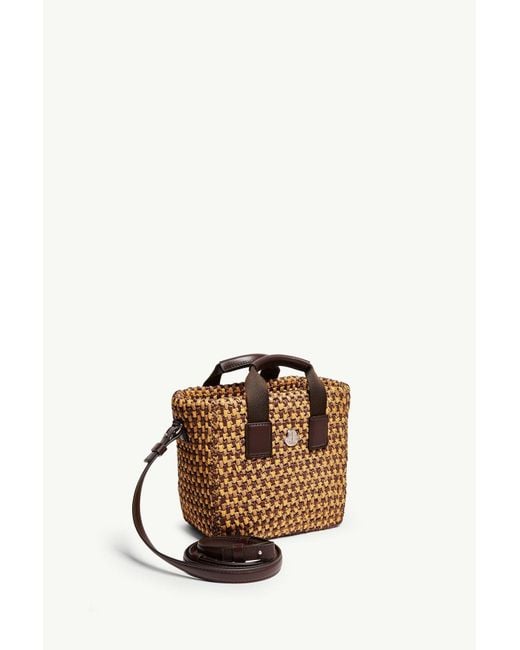 Moncler Brown Micro Caradoc Raffia Tote Bag