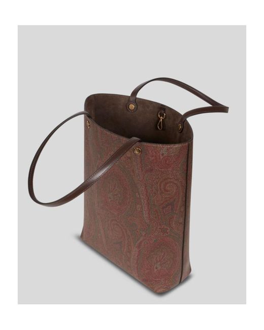 Etro Brown Clutch Embelished Paisley Tote Bag for men