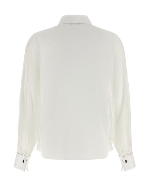 Peserico White Long-Sleeved Shirt