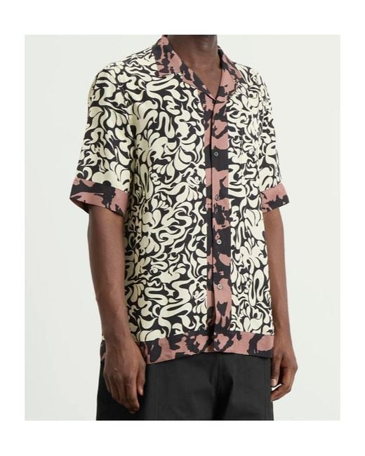 Dries Van Noten White Carltone Patterned Shirt for men
