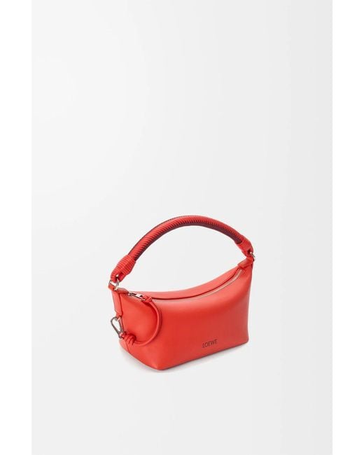 Loewe Red Braided Handle Shoulder Bag