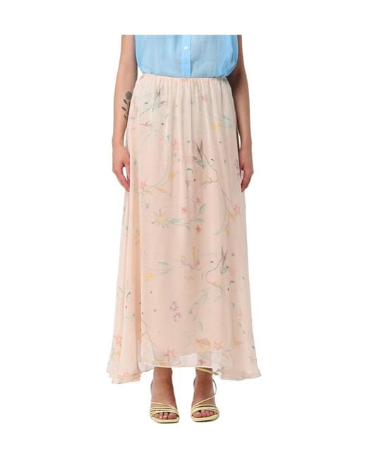 Forte_forte Multicolor Elastic Waist Midi Skirt
