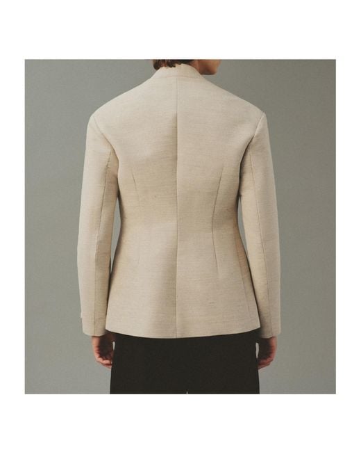 Jacquemus Natural Bastide Straight Hem Wrap-Front Blazer for men