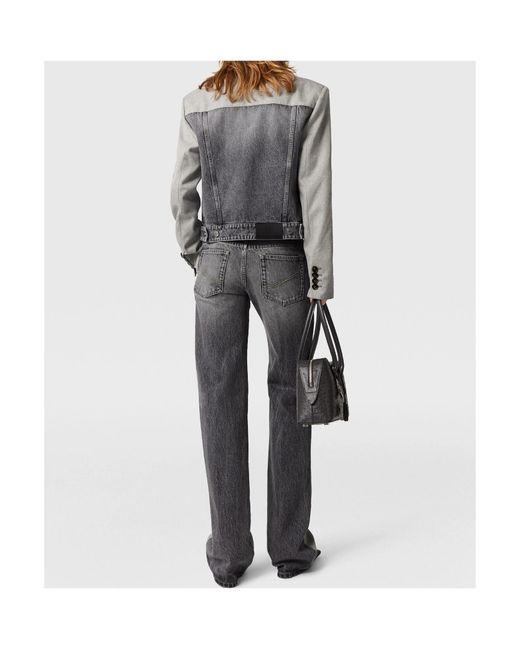 Stella McCartney Gray Panelled Denim Jacket