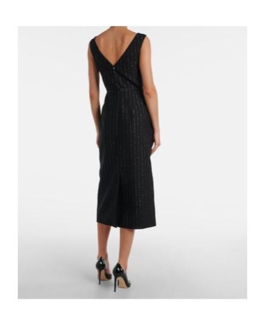 Erdem Black Midi Dress