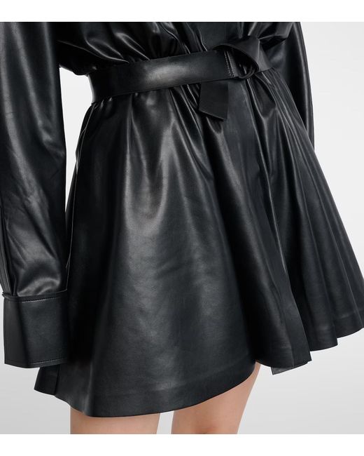 Norma Kamali Black Flared Sheer Minidress