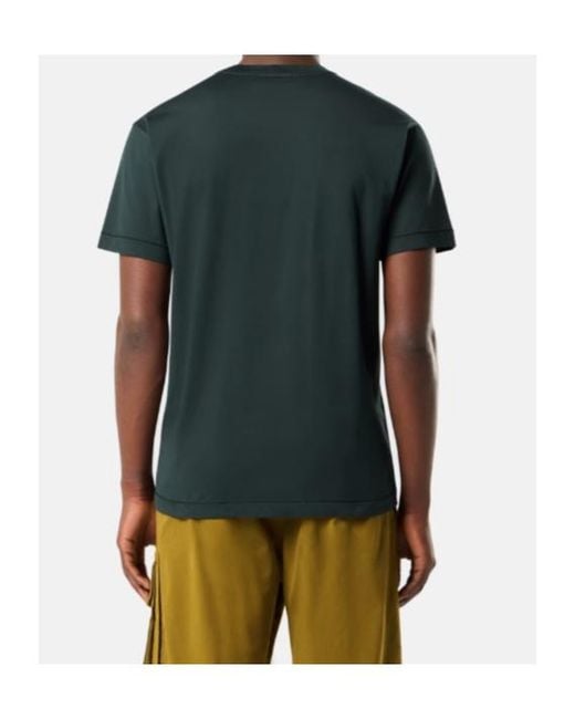Stone Island Green Slim-Fit Cotton Crewneck T-Shirt With Ribbed Neckline & Compass Patch for men