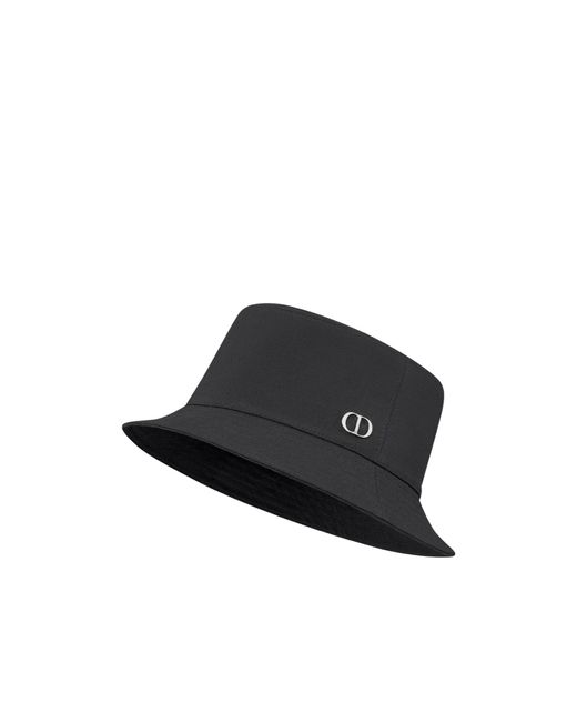 Dior Black Homme Logo-Plaque Bucket Hat for men