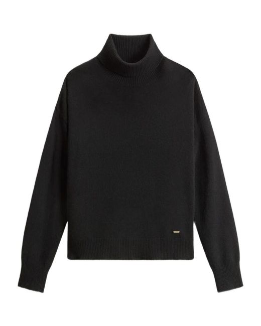 Woolrich Blue Long Sleeve High Neck Jumper
