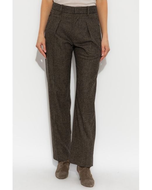 Isabel Marant Gray Lisetta Pinstripe Trousers