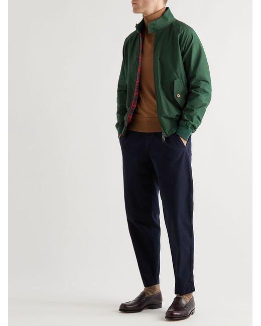 Baracuta Green G 9 Harrington Zip-Up Bomber Jacket for men