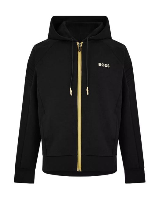 Boss Black Saggy Full-Zip Hoodie for men