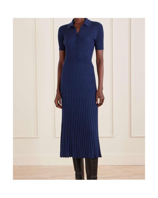 Gabriela Hearst Blue Short Sleeve Dress