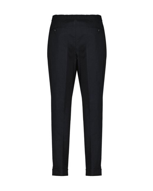 Officine Generale Black Officine Générale Joseph Seersucker Pants for men