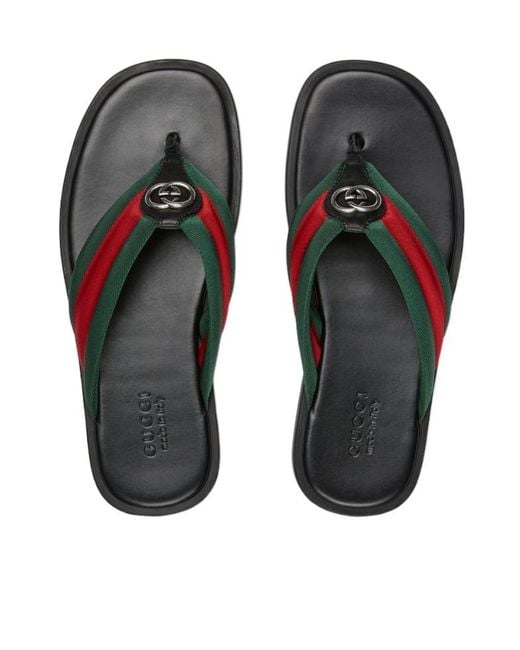Gucci Multicolor Thong Sandal With Interlocking G for men