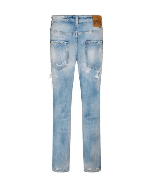 DSquared² Blue Solidcolor Jeans for men