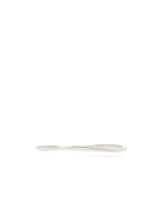 Ann Demeulemeester White Logo Engraved Bracelet