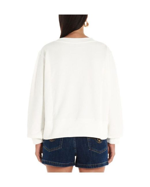 Moschino White Teddy Bear Printed Sweater