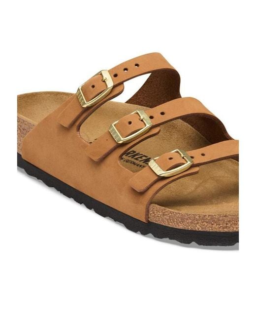 Birkenstock Brown Florida Fresh Triple-Strap Slides