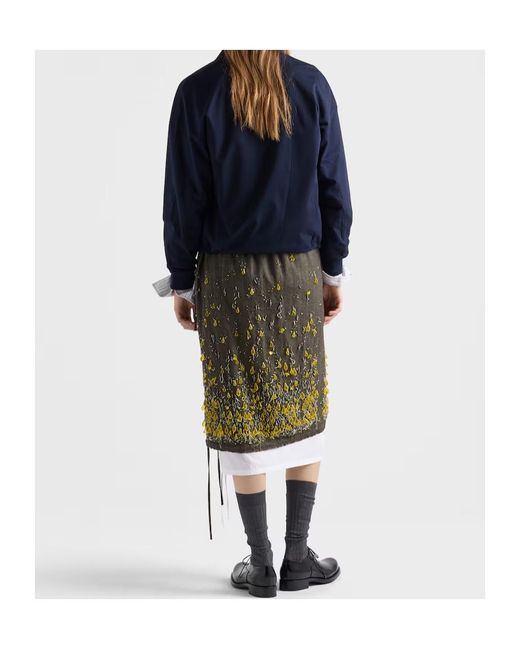 Prada Blue Reversible Jersey Blouson Jacket