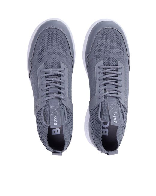 Boss Blue Knitmesh Trainer for men