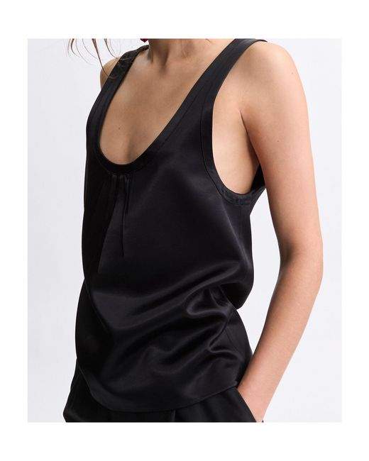 Saint Laurent Black Cassandre Shift Top