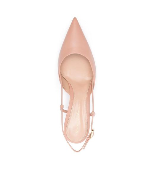 Gianvito Rossi Pink Ankle Strap Pointed High Heels