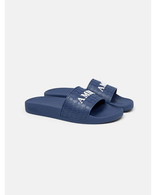 Amiri Blue Ma Quad Pool Slides for men