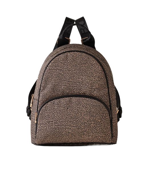 Borbonese Brown Medium Backpack